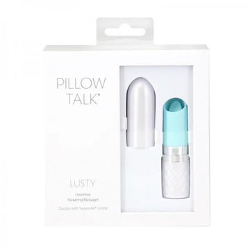 Pillow Talk Lusty Flickering Massager W/ Crystal Teal