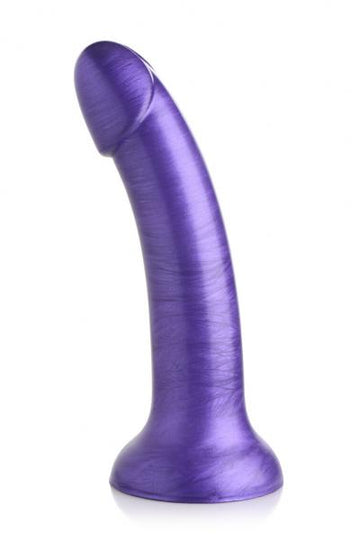 Simply Sweet 7 In Metallic Silicone Dildo Purple