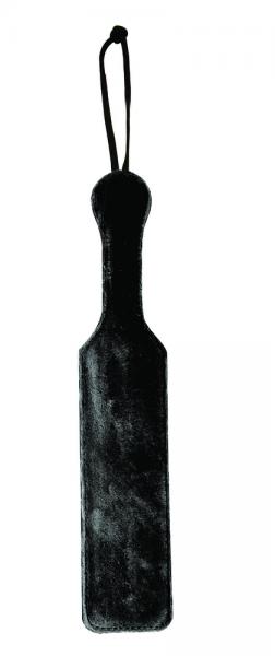 Fur Lined Leather Paddle Black