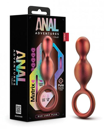 Blush Anal Adventures Matrix Duo Loop Plug - Copper