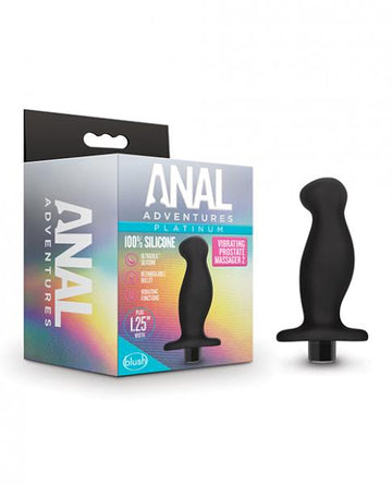 Blush Anal Adventures Platinum Silicone Vibrating Prostate Massager 02Â -black