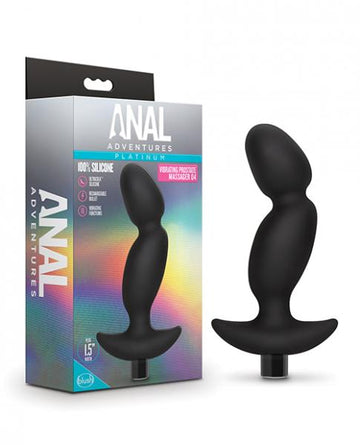 Blush Anal Adventures Platinum Silicone Vibrating Prostate Massager 04Â - Black