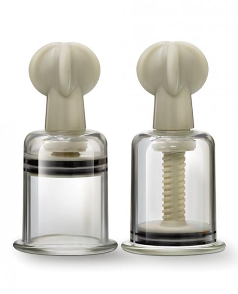 Temptasia Clit & Nipple Large Twist Suckers Clear Set Of 2