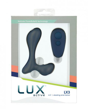 Lux Active Lx3 4.3" Vibrating Anal Trainer - Dark Blue