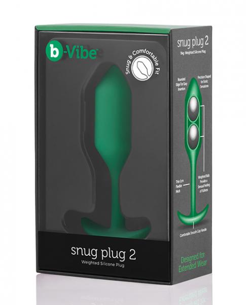 B-vibe Weighted Snug Plug 2 - 114 G Green