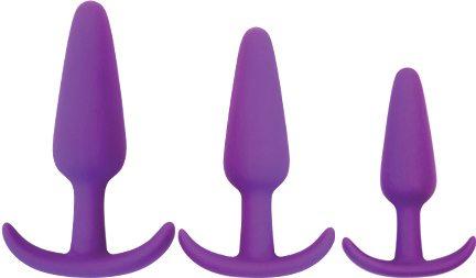 Rump Rockers 3 Piece Anal Plug Training Set Violet