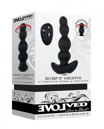 Evolved Bump N' Groove Vibrating Butt Plug - Black