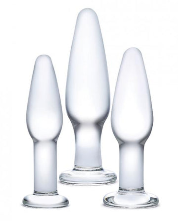 Glas 3 Piece Glass Anal Training Kit Clear