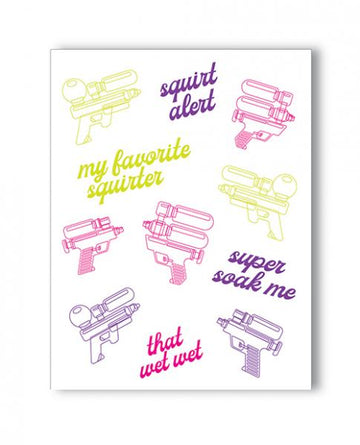 Squirt Alert Naughty Greeting Card