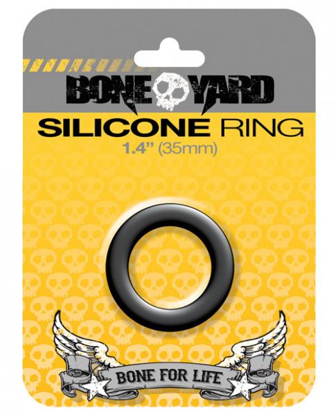 Boneyard Silicone Ring 1.4 inches Black