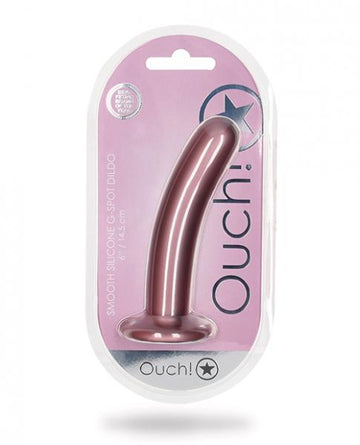 Shots Ouch 6" Smooth G-spot Dildo - Rose Gold