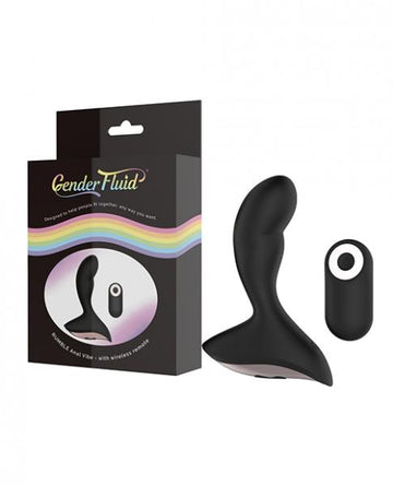 Gender Fluid Rumble Anal Vibe W/remote - Black