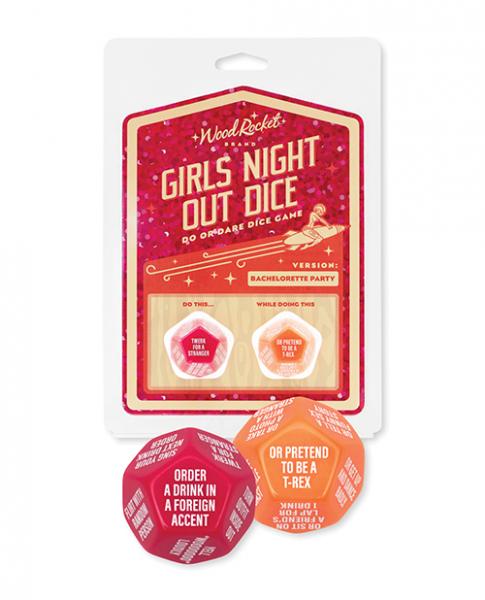 '=wood Rocket Girls Night Out Do Or Dare Dice Game - Red