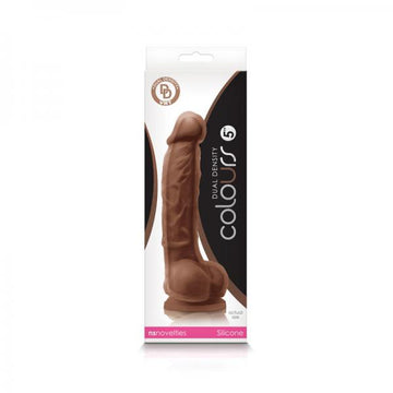 Colours - Dual Density - 5in Dildo - Brown