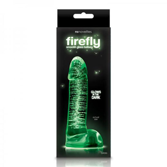 Firefly Glass - Smooth Ballsey - 4in Dildo - Clear