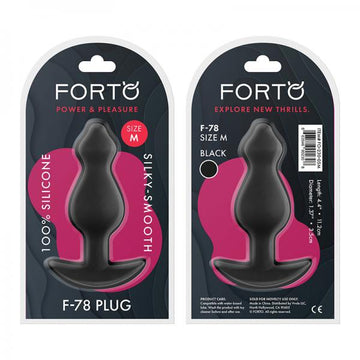 Forto F-78: Pointee 100% Silicone Plug Medium Black