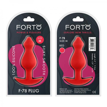 Forto F-78: Pointee 100% Silicone Plug Medium Red