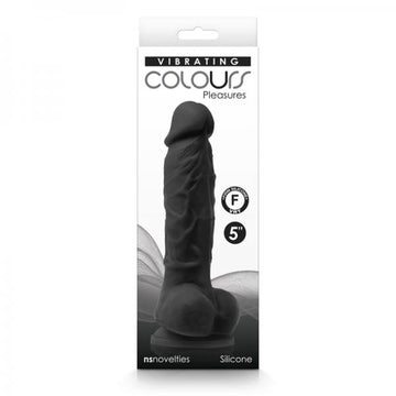 Colours Pleasures Vibrating 5" Dildo - Black