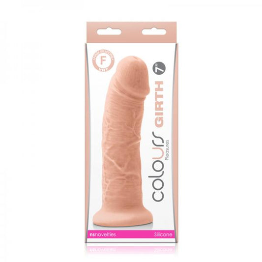 Colours Girth Silicone Dildo - White