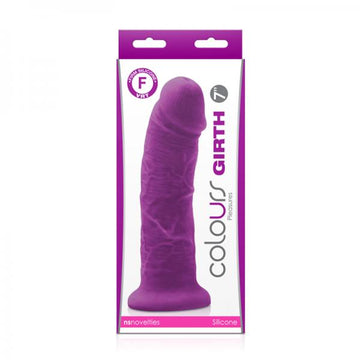 Colours Girth Silicone Dildo - Purple