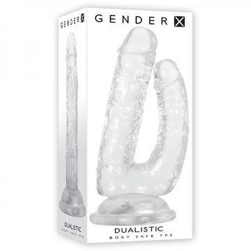 Gender X Dualistic Double-shafted Dildo Clear