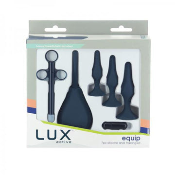 Lux Active Equip 7-piece Anal Training Kit Silicone Black