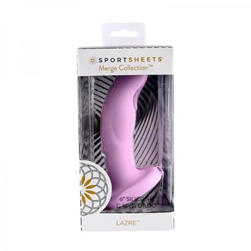 Merge Lazre 6 In. Suction Cup G-spot Dildo Pink