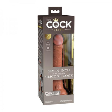 King Cock Elite Silicone Dual-density Cock 7 In. Tan