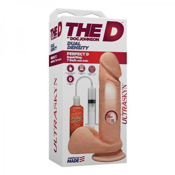 The D Perfect D Squirting 7 In. With Balls Ultraskyn Vanilla