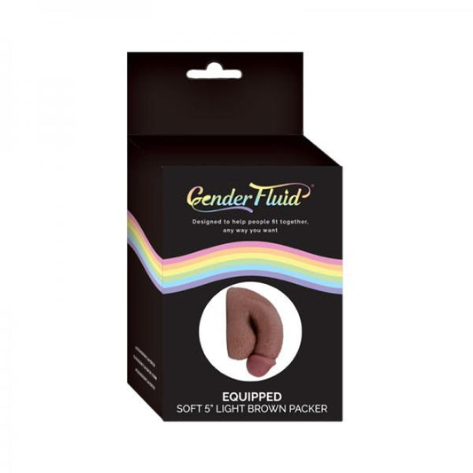 Gender Fluid Equipped Soft Packer 5 In. Light Brown