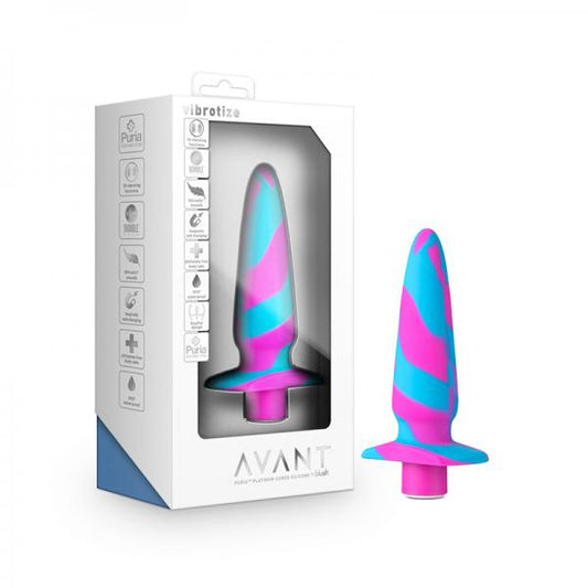 Avant Vibrotize Silicone Vibrating Butt Plug Fushsia