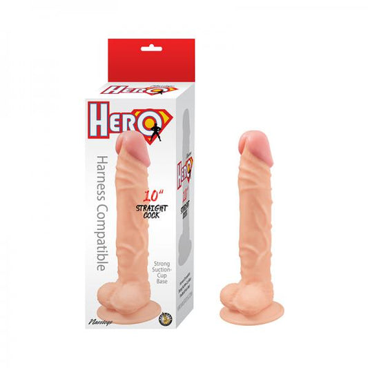 Hero Straight Cock 10 In. White