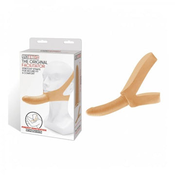 Lux Fetish The Original Facilitator Chin Strap-on - Cream