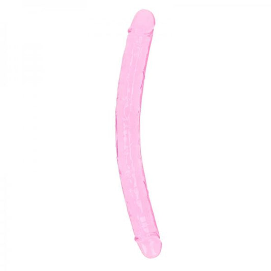 Realrock Crystal Clear Double Dong 13 In. Dual-ended Dildo Pink