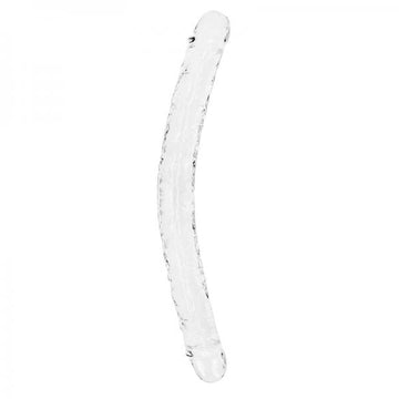 Realrock Crystal Clear Double Dong 18 In. Dual-ended Dildo Clear