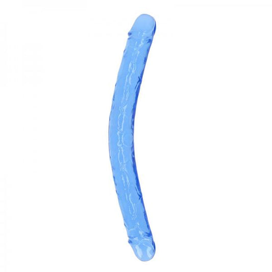 Realrock Crystal Clear Double Dong 18 In. Dual-ended Dildo Blue