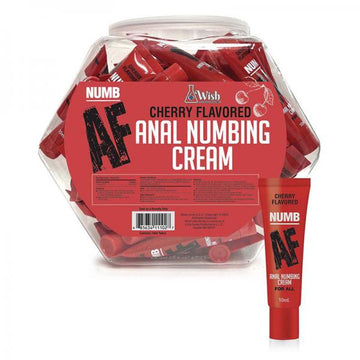 Numb Af Cherry Flavored Anal Numbing Cream 65-piece Fishbowl Display