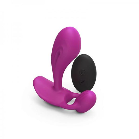 Love To Love Witty Rechargeable Remote-controlled Silicone P & G Vibrator Sweet Orchid