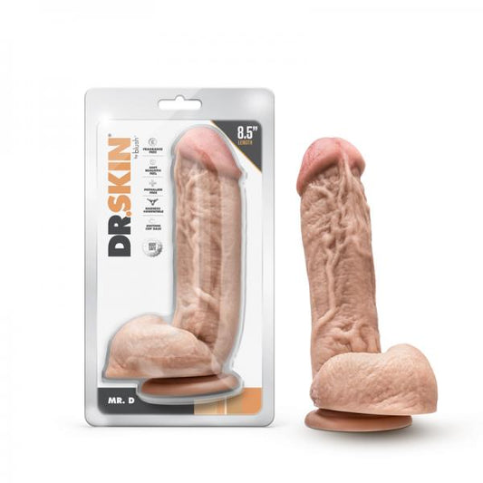 Dr. Skin Mr. D 8.5 In. Dildo With Balls Beige