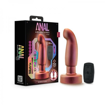 Anal Adventures Matrix Bionic Plug Cosmic With Remote Copper