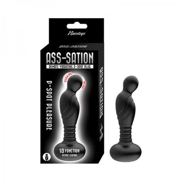 Ass-sation Remote Vibrating P-spot Plug Black