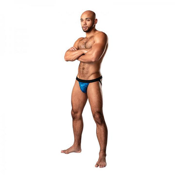 Male Power Kaleidickscope Strappy Ring Jock Sky Blue L/xl