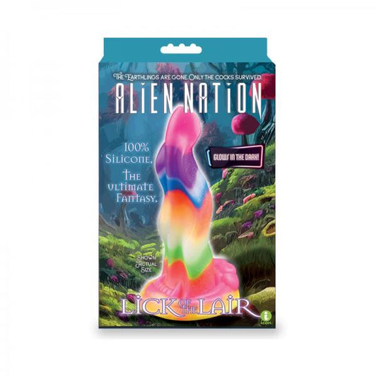 Aliennation Lick Of The Lair 7 In. Glow-in-the-dark Silicone Dildo