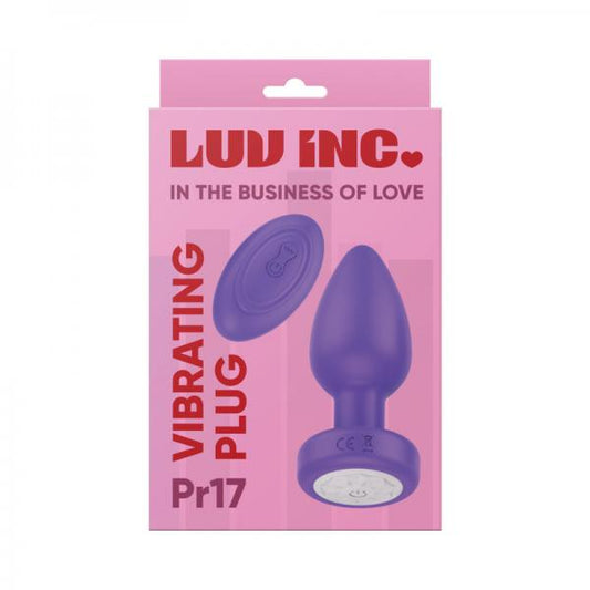 Luv Inc Pr17: Vibrating Plug With Remote Purple