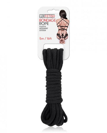 Lux Fetish Bondage Rope 5m Black