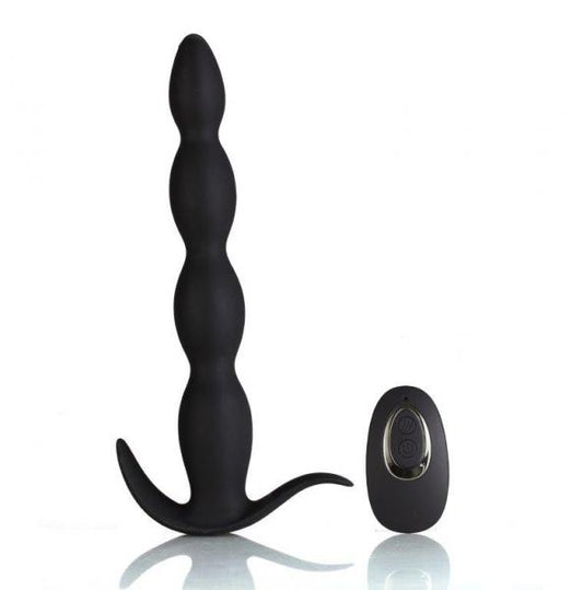 Mason Silicone Anal Plug Remote Control Black