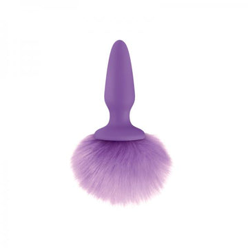 Bunny Tails Purple Silicone Butt Plug