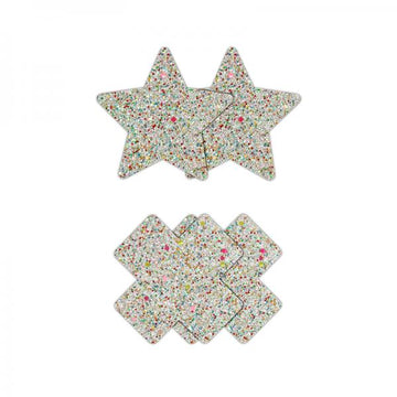 Pretty Pasties Star & Cross Glow 2 Pair