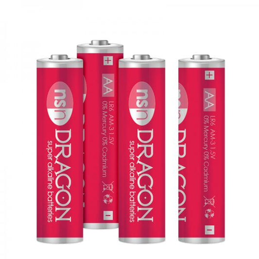 Dragon 4pk Alkaline Aa Batteries