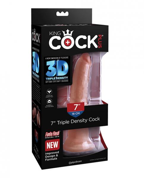 King Cock Plus 7 In Triple Density Cock Tan